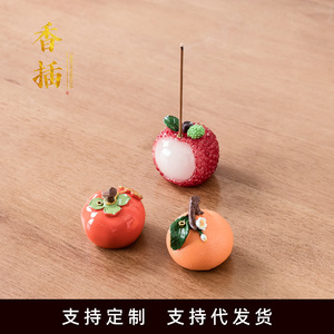 เครื่องประดับที่วางธูปเรซิ่นสีส้มสำหรับโต๊ะน้ำชาเซนใช้สำหรับวางบนโต๊ะ - Product Image 5