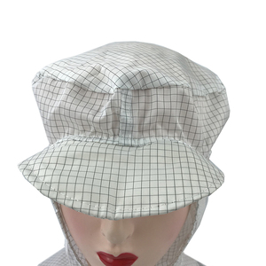 Gi bán sỉ bền có thể giặt thoáng khí 5mm lưới trắng phòng sạch hàng không vũ trụ làm việc đầu chống tĩnh điện Mũ ESD Mũ ESD khăn choàng <span class=keywords><strong>cap</strong></span> - Product Image 4