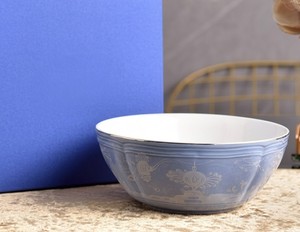 Tazón de Porcelana Italiano Vintage de 6.7 Pulgadas, Diseño Floral Redondo, Tazón de Cerámica para Cena, Decoración de Mesa, Regalo - Product Image 2