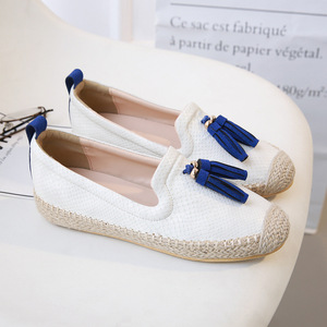 Chaussures plates pour femmes en raphia tressé, lin et <span class=keywords><strong>corde</strong></span> de chanvre, style mocassins et espadrilles, pour la marche décontractée et le quotidien, vente en gros - Product Image 3