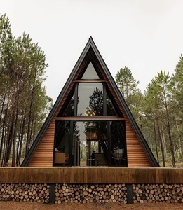 Casas Modulares Prefabricadas de Acero Estilo <span class=keywords><strong>Boutique</strong></span>, Tipo Bungalow Triangular, de Bajo Costo y Entrega Mundial, para Hoteles y Hogares - Product Image 1