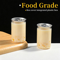 Mini canette PET 180 ml transparente pour jus de fruits avec couvercle en aluminium, boisson au fruit de la passion et au litchi, petite canette de boisson, usine
