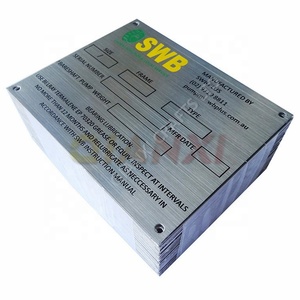 Plaques métalliques personnalisées avec logo gravé en acier inoxydable, nom gravé ss - Product Image 2