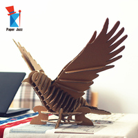 3D Oluklu Mukavva Güvercin Modeli Boyasız DIY Montaj Kuş Bulmaca Kraft Kağıt Güvercin Yapı Seti Masa Eğitici Oyuncak