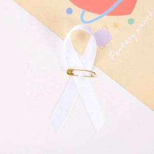 Golden Red Ribbon Pin - AIDS Awareness Lapel Pin for Charity Events & Fundraisers - Product Image 4