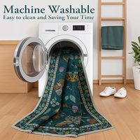 Digital Bedruckter Kaschmir-Teppich Maschinenwaschbar mit TPR-Rückseite Weicher Plüsch-Teppich Lieferant Bestseller
