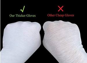 Guantes blancos de algodón de alta calidad Guantes de trabajo para servicio y limpieza - Product Image 5