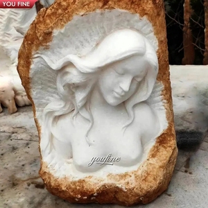 YOUFINE - Escultura de Mármol Tallada a Mano de Tamaño Real para Jardín, Estilo Natural, con Relieves de <span class=keywords><strong>Apolo</strong></span> y Dafne - Product Image 4