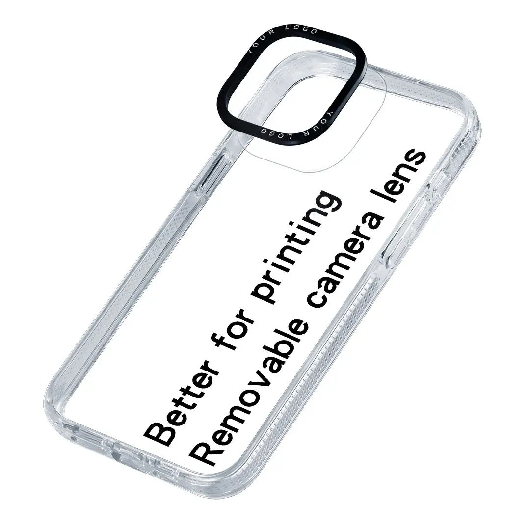 Прозрачный Бампер для мобильного телефона iPhone 13 14 15 pro Max с индивидуальным логотипом защитный чехол для сотового телефона