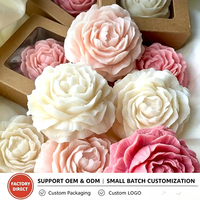 Peony Scented Candle Mother's Day Gift Atmosphere Ornament Souvenir Flower Scented Candle Wholesale