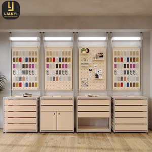 Ly showroom gạch Mẫu hiển thị Giá cửa hàng bán lẻ trang trí nội thất tùy chỉnh thẻ gỗ cuốn sách hiển thị thiết kế tủ - Product Image 5