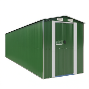 Caseta de Jardín de Acero Galvanizado Verde 75.6x336.6x87.8 Pulgadas, Solución de Almacenamiento para Exteriores - Product Image 1