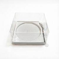 Boîte d'emballage en plastique transparente carrée personnalisée pour tiramisu, pâtisserie, pain et hamburger - Vente en gros