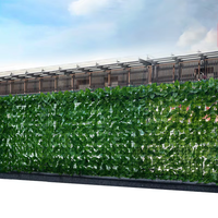 Clôture extensible imperméable en feuilles artificielles, lierre artificiel, plante verte, décoration de clôture de jardin pour cour et balcon extérieurs