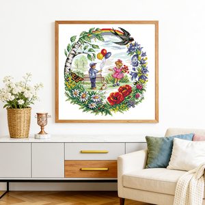 Kit de Punto de Cruz con Patrón HD de la <span class=keywords><strong>Serie</strong></span> Infantil, Tela Aida Estampada/Contada 16/14/11CT, Set de Bordado, Manualidades, Lienzo para Punto de Cruz - Product Image 4