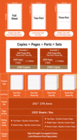 Papel Continuo NCR de 9.5x11 Pulgadas, Formularios Autocopiantes para Oficina - Elección de Papel