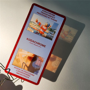 2 Panel Reversal Film <b>Bookmark</b> Card Retro Photo Projection Slide Card DIY Handmade Couple Best Friend Souvenir Desktop Gift - Product Image 4