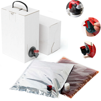 Sac à vin en boîte 1L 3L 5L Valve imprimée personnalisée pour boisson café sac à boisson biodégradable réutilisable pochette à eau écologique