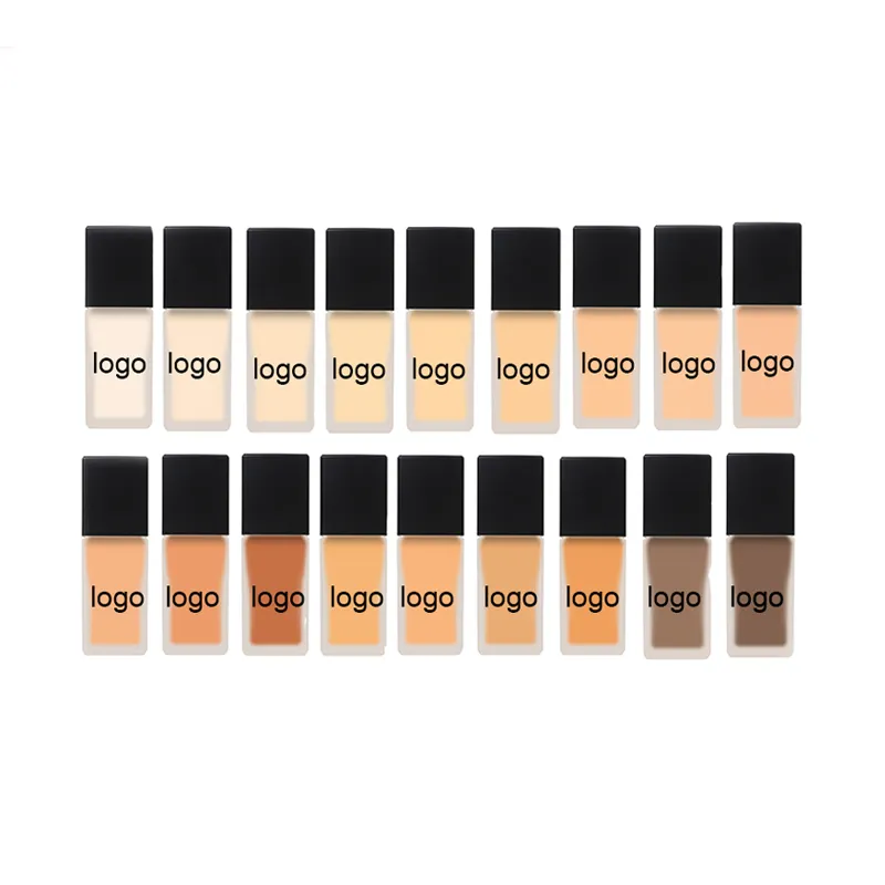 OCHAIN Wholesale OEM custom vegan makeup private label matte liquid foundation bulk foundation makeup 18 color liquid foundation