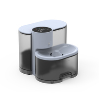 Fuente de Agua Automática, Duradera y Lujosa para Mascotas, Perros y Gatos, 4L de Gran Capacidad, Ultra Silenciosa, con Pantalla LCD y Ajuste de Tiempo, 2000mAh