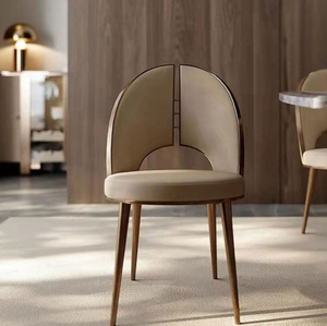 Chaises modernes rembourrées Chivari en acier inoxydable pour salle à manger, pieds dorés, chaise d'hôtel pour trône de mariage - Product Image 3