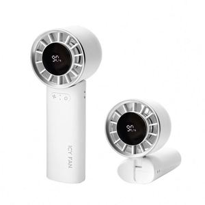 New Mini Handheld <b>Fan</b> Folding <b>Neck</b>-Hanging Household Multi-Function USB Charging Digital Display Brushless Motor <b>Portable</b> - Product Image 1