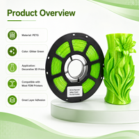 Filamento PETG Verde Transparente Básico, Material de Impresión para Impresoras 3D
