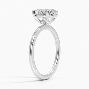 Anillo de compromiso elegante de plata blanca, cristal brillante, joyería para propuesta de matrimonio, anillo de regalo para mujer, anillo de promesa de amor romántico - Product Image 1