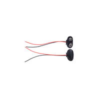 Okystar Disponible Experimental 15cm Negro Rojo Cable Conexión 9V Batería Clips Snap