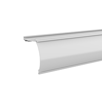Volets Hengli Type M Zebra en aluminium, rail de rideau contemporain pour fenêtre, cassette de 1,0 mm d'épaisseur, blanc, 8 longueurs/boîte, modèle