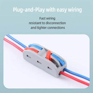 PCT-225 מחבר מהדק מהיר מחבר חוט PCT-222 28-12awg חשמל קומפקטי ידית חוט מחבר מסוף בלוק וחלל - Product Image 2