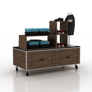 Estantería para tienda de ropa, accesorios de exhibición, diseño de madera apilada, estantes de bebé para tienda al por menor, ropa - Product Image 4