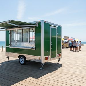 Food Truck Completamente Attrezzato in Acciaio Inox, Rimorchio per Concessioni Personalizzato per Caffè, Hamburger e Gelati - Product Image 2