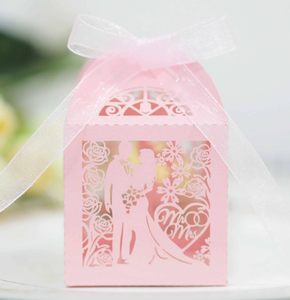 Boîte à chocolat pour couple de mariage DAMAI, cadeau de fête de mariage, ruban en satin, impression UV, romantique, retour de mariage, Ramadan, Diwali - Product Image 2