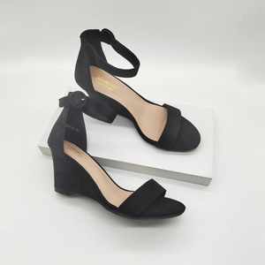 Elegant Women's Suede Open Toe One-Line Shoes Ankle Strap <strong>Espadrille</strong> Platform Breathable Outdoor <strong>Wedges</strong> Sandals for Summer - Product Image 3