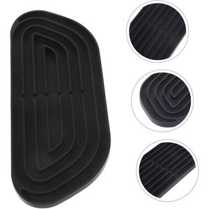 Bac à gouttes en caoutchouc noir en silicone pour réfrigérateur, 8,07 x 3,15 pouces, noir, pour distributeur d'eau, usage domestique - Product Image 2