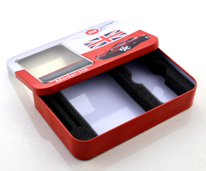 Tùy chỉnh hình chữ nhật hình dạng hộp thiếc thẻ kinh doanh trò chơi mini xếp chồng <span class=keywords><strong>tin</strong></span> với trong suốt - Product Image 4