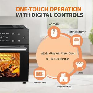 Horno Freidora de Aire Eléctrico de 30L y 1800W, Horno de Encimera para <span class=keywords><strong>Pollo</strong></span>, Pizza, con Rostizador, Canasta y Bandejas para Asar - Product Image 4