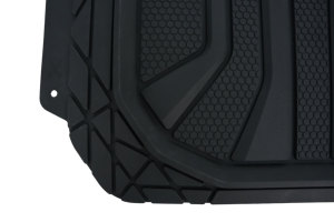 Tapis de sol de voiture de luxe en PVC imperméable, ensemble complet 3 pièces, <span class=keywords><strong>avec</strong></span> accents argentés métalliques – Approvisionnement direct usine - Product Image 3
