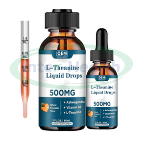Extrait de thé vert OEM Ausreson L-théanine liquide suppléments de sommeil aux acides aminés organiques L théanine gouttes liquides - Product Image 1