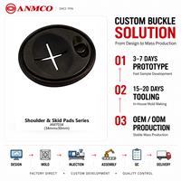 Almohadilla de hombro de PVC de 30 mm, modelo AM7034, con diseño para correas de mochila y equipaje, fabricación a granel para compradores mayoristas