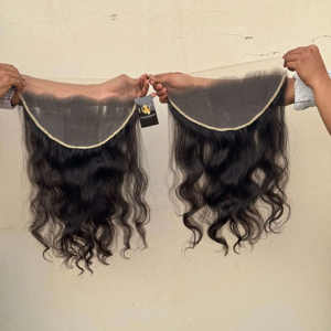 การปิดด้านหน้าด้วยลูกไม้โปร่งใส HD 13x4 13X6พร้อมมัดผมดิบลูกไม้สวิสเอชดีปิดด้านหน้า - Product Image 1