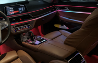 Kits d'éclairage ambiant dynamique pour voiture SJC 64 couleurs pour Série 7 G12 2016-2022 Bande lumineuse LED pour accessoires de voiture Décoration intérieure
