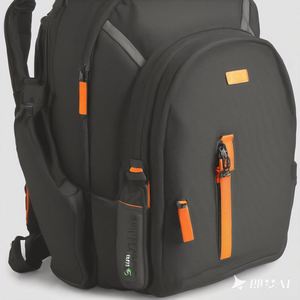 Sac à dos pour appareil photo de voyage portable, imperméable, en cuir vegan durable, fabriqué par une usine BSCI, compatible avec les appareils photo reflex numériques - Product Image 3