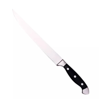 Couteau de chef moderne de 8 pouces en acier inoxydable avec manche en ABS noir et bois pour la découpe des aliments