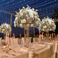 Boule de fleurs artificielles Blush Flower Ball, centre de table, arrangements floraux artificiels pour mariage