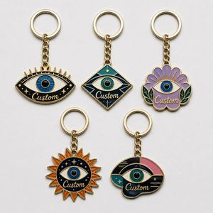 Wholesale High Quality Custom <b>Keychains</b> Eye Pattern Chains Abstract Art <b>Personalized</b> Trendy Decor Key Rings - Product Image 1