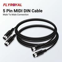 Câble MIDI DIN 5 broches mâle-mâle avec connecteur à 180 degrés, câble de connexion audio blindé, câble MIDI DIN
