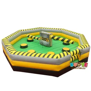 Toxic meltdown multi player action sweeper game inflatable wipe out