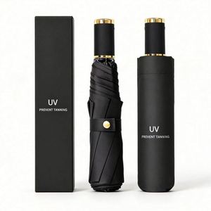 Wholesale Promo Business Gift Color Logo Outdoor Waterproof <b>Windproof</b> Uv-Proof Manual Trifold Foldable <b>Umbrella</b> - Product Image 1